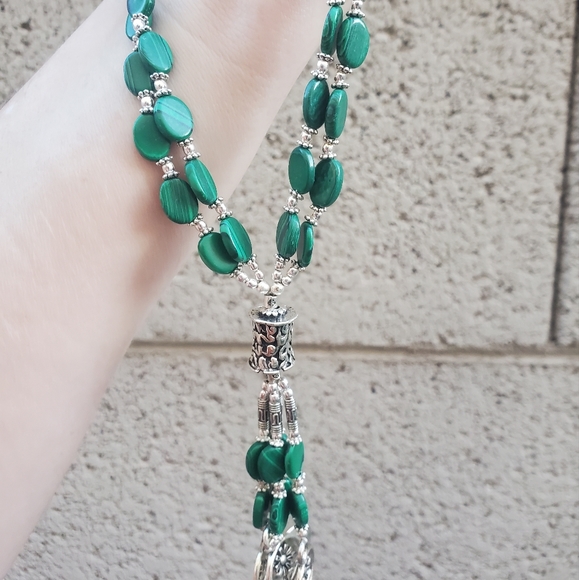 New Unique Mosaic Jasper Silver Necklace. - Picture 8 of 15